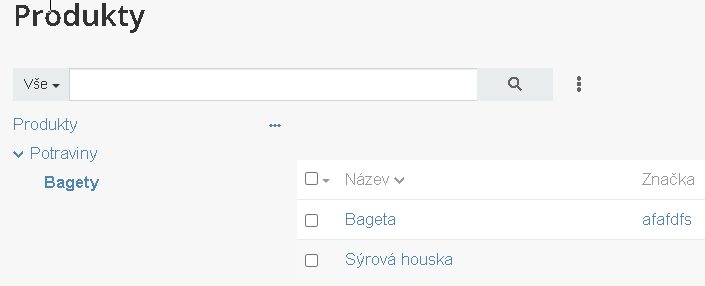 Kategórie produktov v AutoCRM