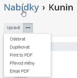 Tlač a odosielanie ponúk v AutoCRM