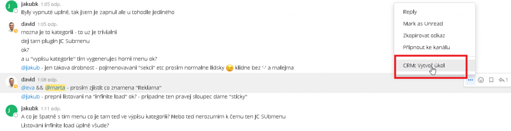 Chatovací nástroj priamo v CRM aplikácii 3